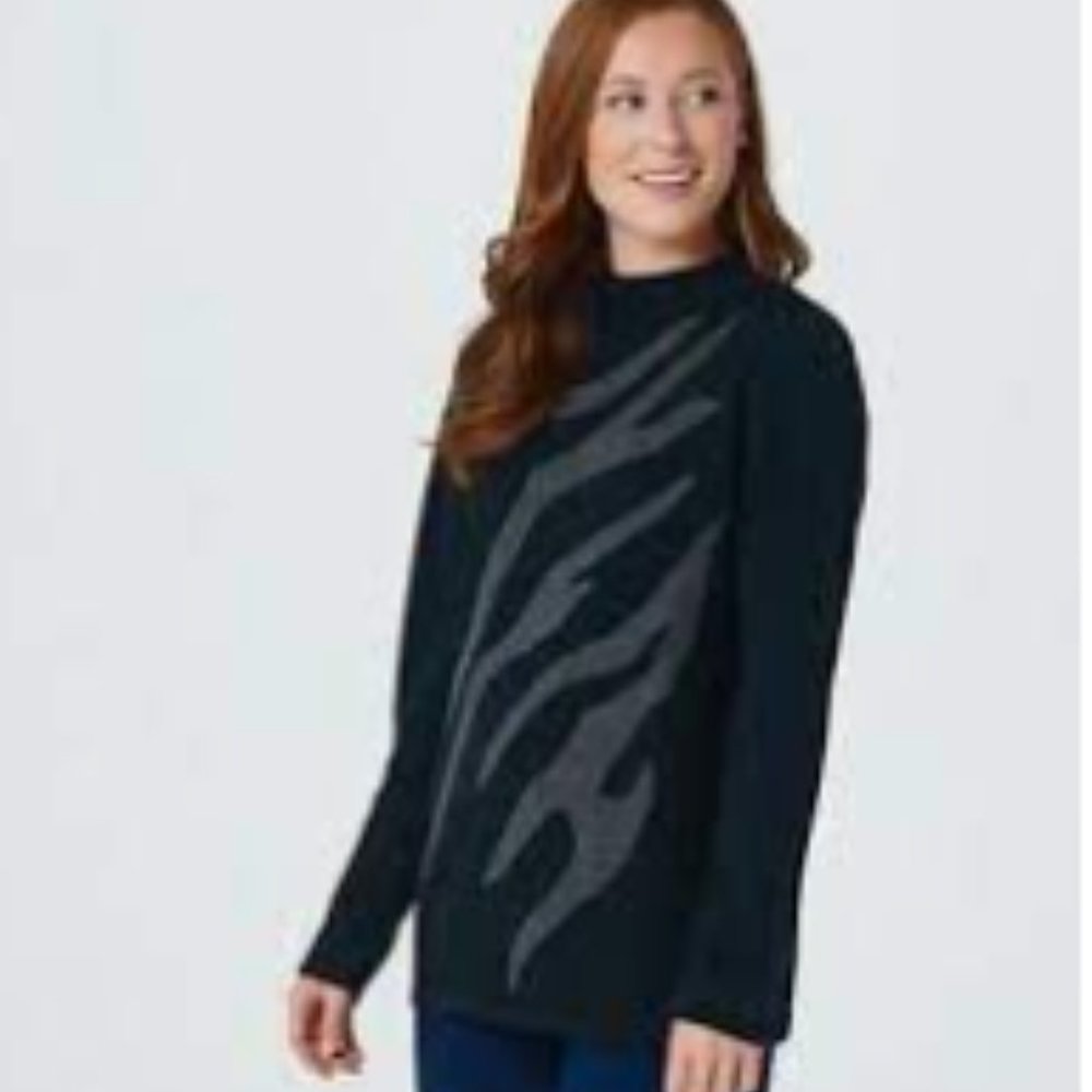 Bob Mackie Jungle Intarsia Sweater